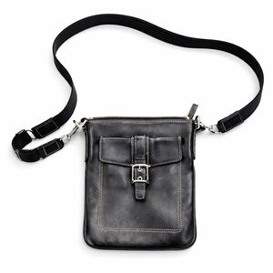Coach purse Black Leather womens Crossbody Bag soho